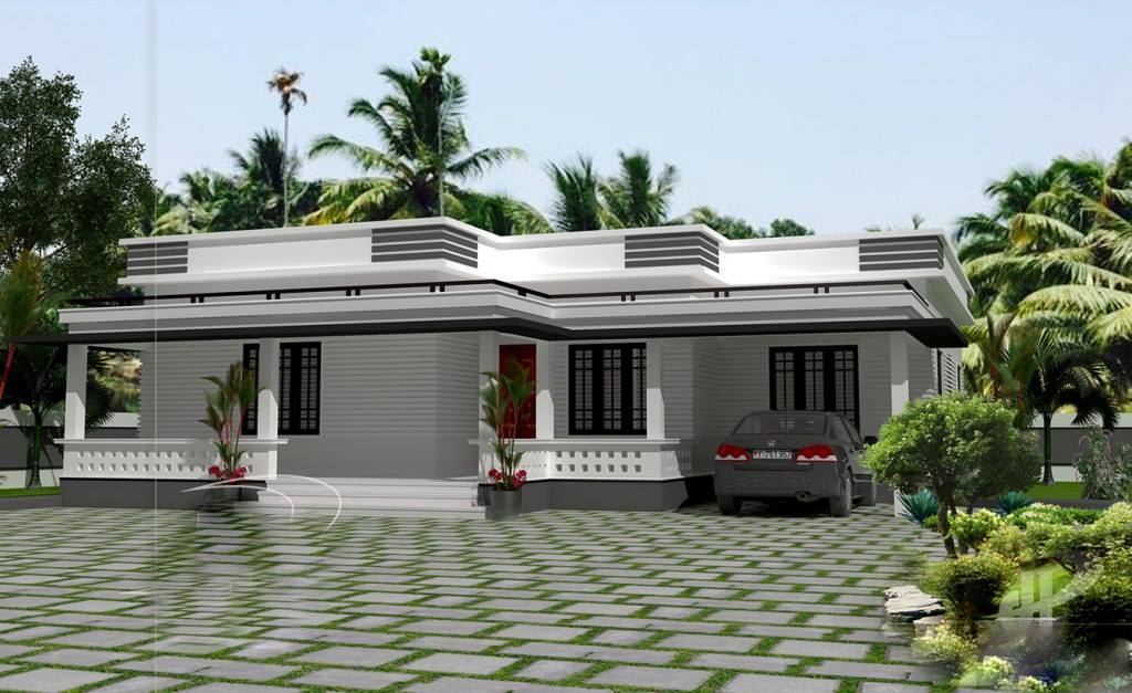 1300 Sq Ft 3BHK Modern Single Floor House and Free Plan