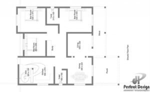 1357 Sq Ft 3BHK Beautiful Single Floor House and Free Plan