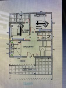 1561 Sq Ft 3BHK Contemporary Style Two-Storey House and Free Plan