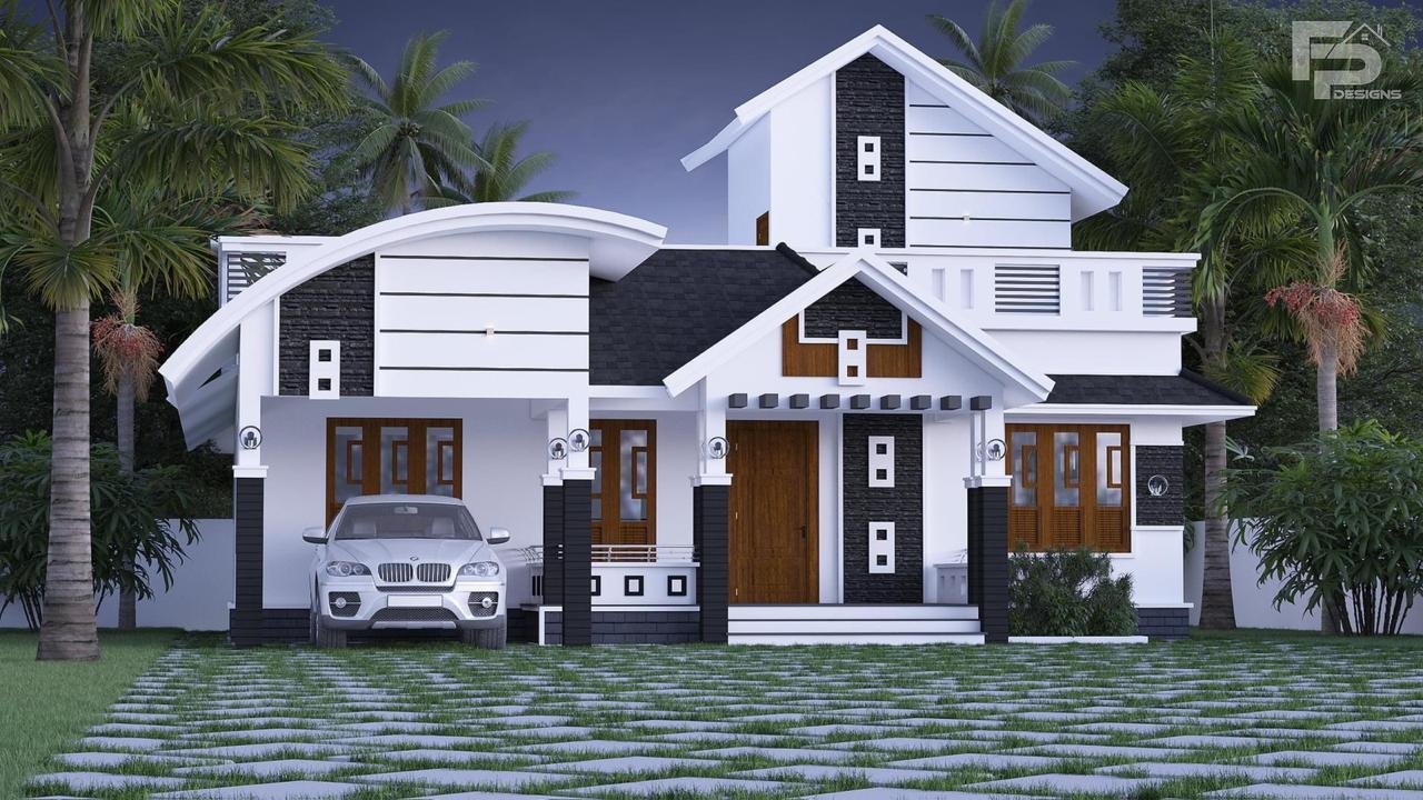 1610 Sq Ft 2BHK Contemporary Mix Style House and Free Plan - Home ...