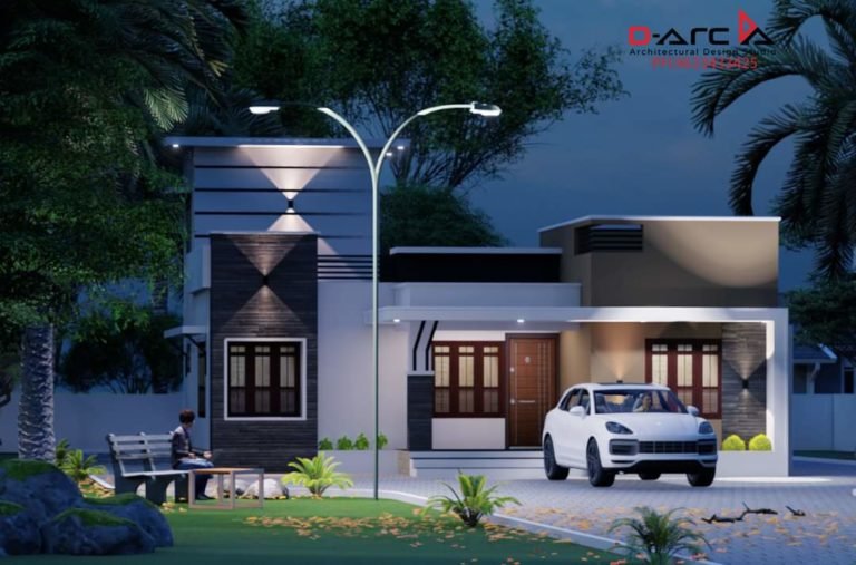786 Sq Ft 2BHK Modern House at 5 Cent Plot, Free Plan, 12 Lacks