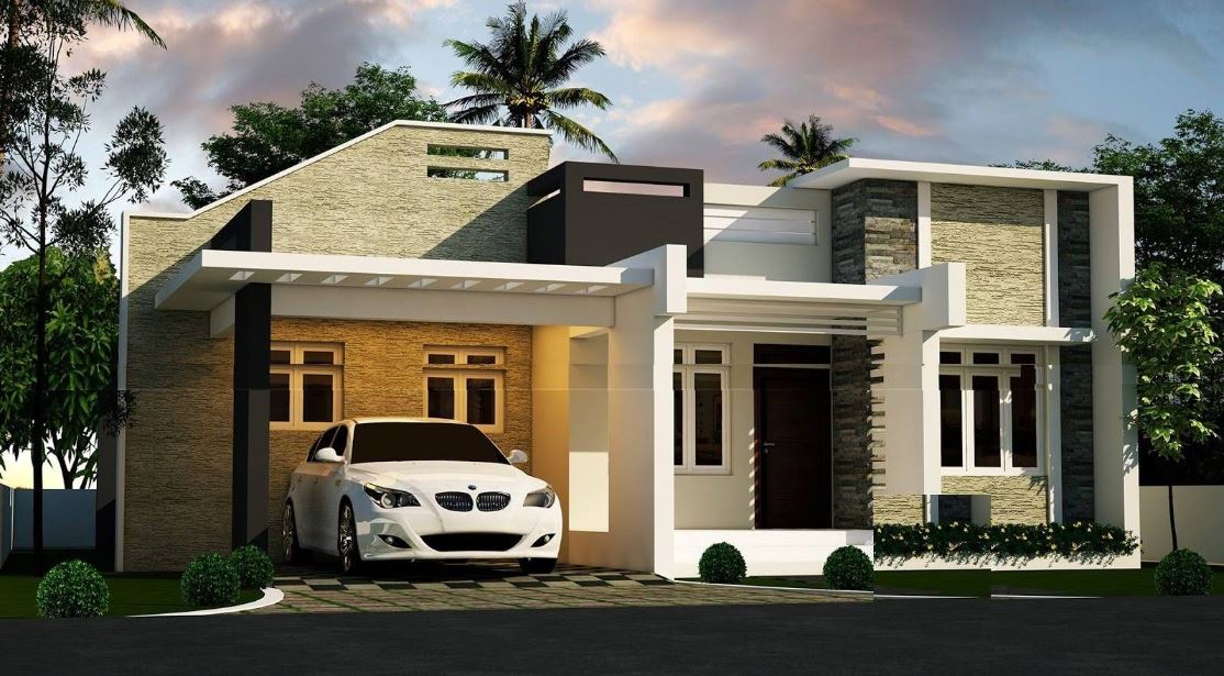 842 Sq Ft 2BHK Contemporary Single Floor House and Free Plan