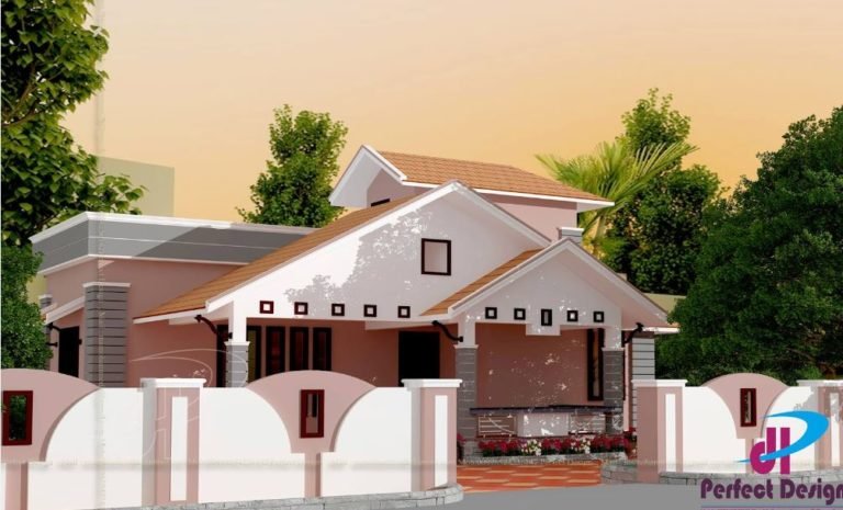 935 Sq Ft 2BHK Traditional Style Single Floor House and Free Plan
