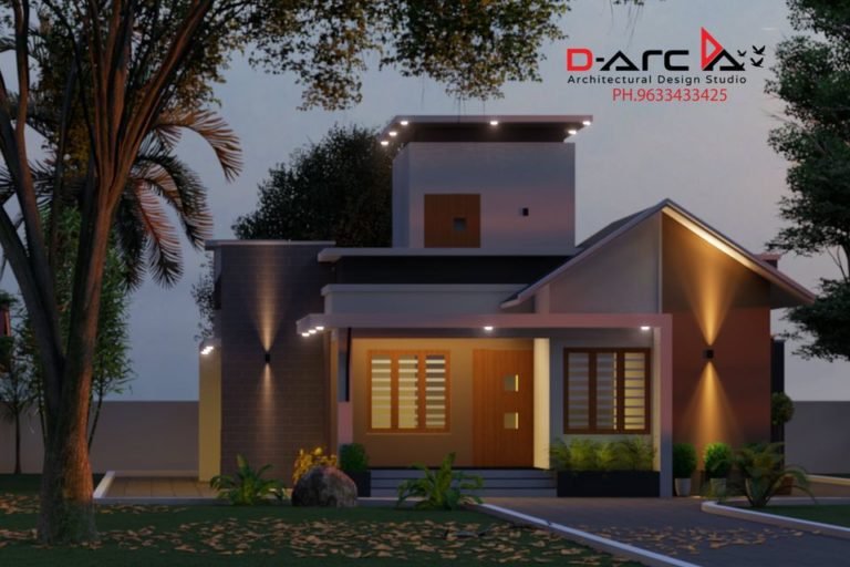 975 Sq Ft 2BHK Contemporary Style Single Floor House and Free Plan, 15 Lacks