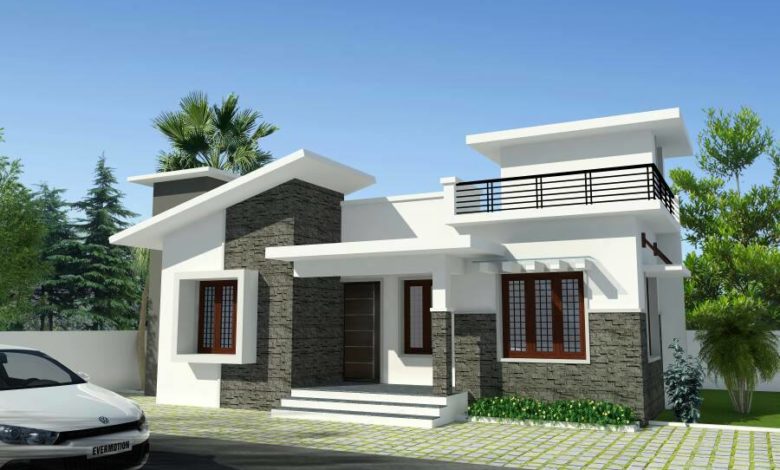 988 Sq Ft 3BHK Modern Single Floor Box Type House and Free Plan