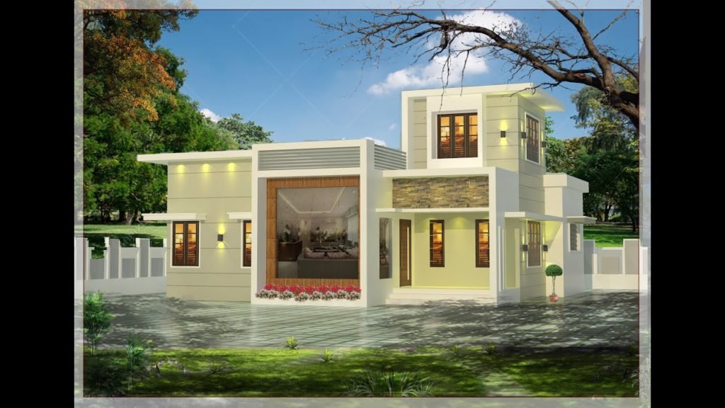 1000 Sq Ft 2BHK Contemporary Style 2BHK House and Free Plan