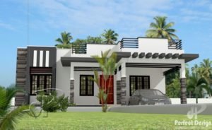 1044 Sq Ft 3BHK Modern Low Budget House and Free Plan