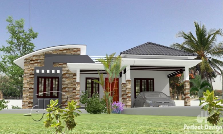 1097 Sq Ft 3BHK Contemporary Style Single Floor House and Free Plan