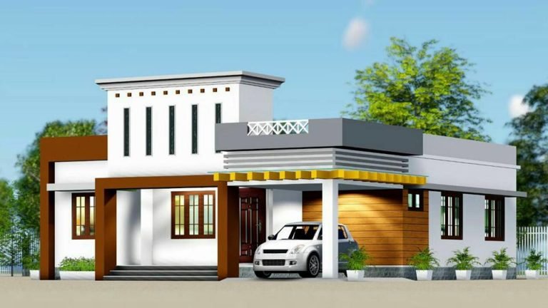 1210 Sq Ft 3BHK Fusion Style Single-Storey House and Free Plan