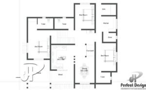 1300 Sq Ft 3BHK Contemporary Style Single Floor House and Free Plan
