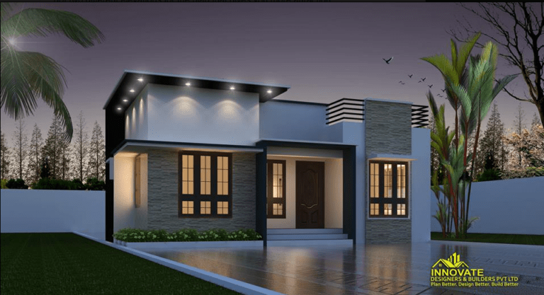 663 Sq Ft 2BHK Fusion Style Single-Storey House and Free Plan