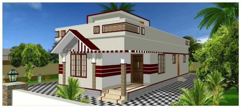 888 Sq Ft 2BHK Modern Single Floor Low Budget House and Free Plan