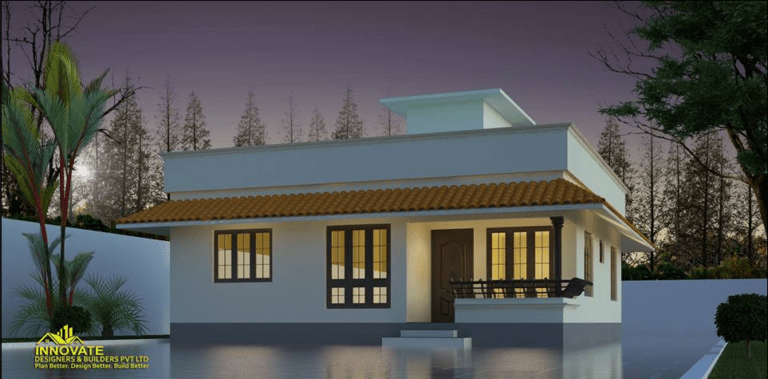 988 Sq Ft 3BHK Traditional Style Single Floor House and Free Plan