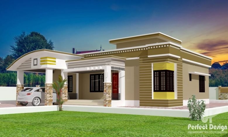 1129 Sq Ft 3BHK Contemporary Style Single Floor House and Free Plan