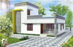 1160 Sq Ft 3BHK Contemporary Style Two-Storey House and Free Plan