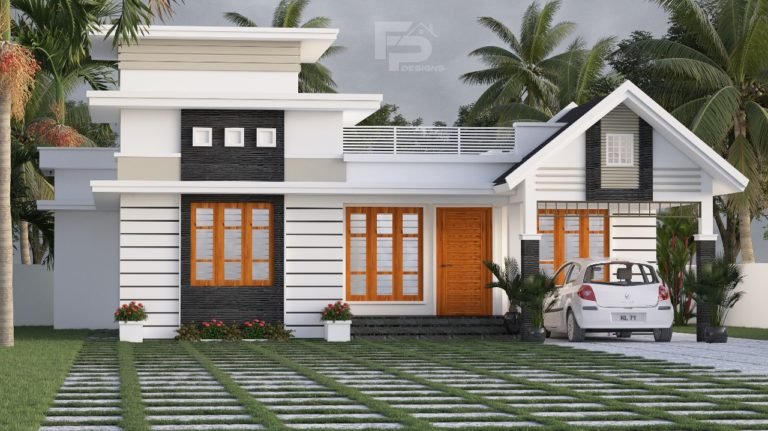1181 Sq Ft 3BHK Contemporary Style Single Storey House and Free Plan