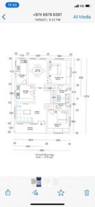 1329 Sq Ft 2BHK Colonial Style Single-Storey House and Free Plan