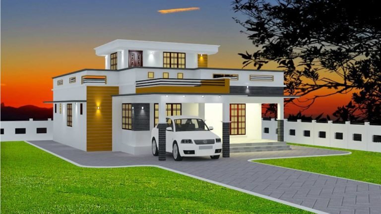 1370 Sq Ft 3BHK Modern Single Floor House and Free Plan