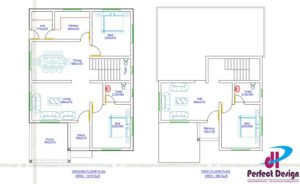 1550 Sq Ft 3BHK Contemporary Style Two-Storey House and Free Plan