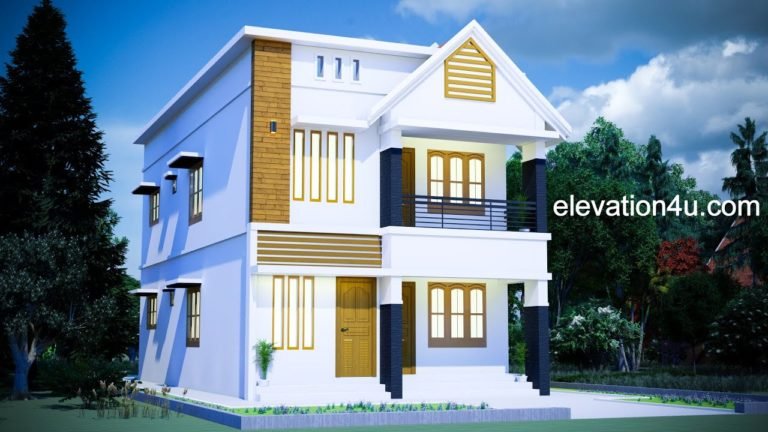 2030 Sq Ft 4BHK Modern Two-Storey House and Free Plan