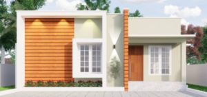 687 Sq Ft 2BHK Contemporary Style House and Free Plan, 10 Lacks