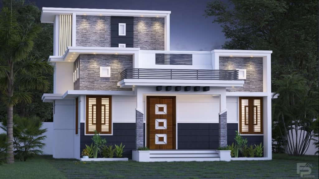 833 Sq Ft 2BHK Fusion Style Single Floor House and Free Plan