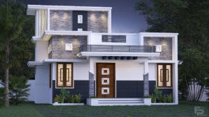 833 Sq Ft 2BHK Fusion Style Single Floor House and Free Plan