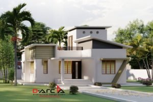 835 Sq Ft 2BHK Contemporary Style House and Free Plan, 15 Lacks