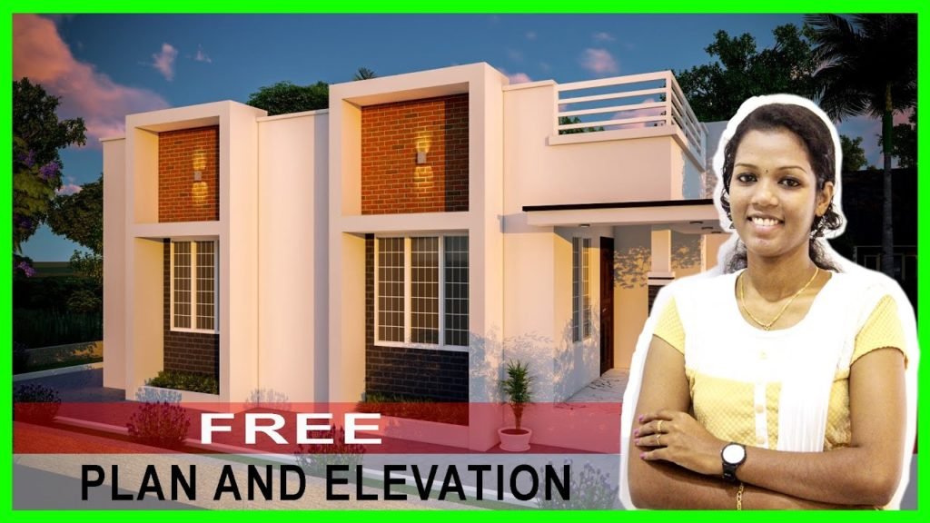 845 Sq Ft 2BHK Contemporary Style House and Free Plan, 13.75 Lacks