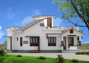 968 Sq Ft 2BHK Cotemporary Style Single Floor House and Free Plan