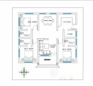 1050 Sq Ft 3BHK Modern Single Floor House and Free Plan, 16 Lacks
