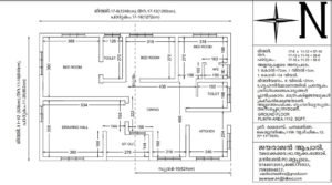 1112 Sq Ft 3BHK Modern Single Floor House Free Plan