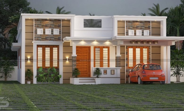 1165 Sq Ft 3BHK Modern Single Floor House and Free Plan