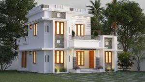 1259 Sq Ft 3BHK Contemporary Style Two-Storey House and Free Plan