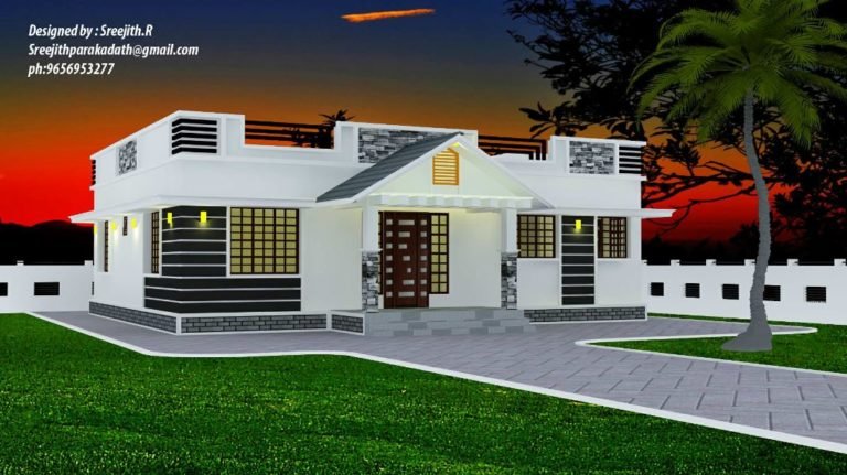 1300 Sq Ft 3BHK Traditional Mix Style Beautiful House and Free Plan