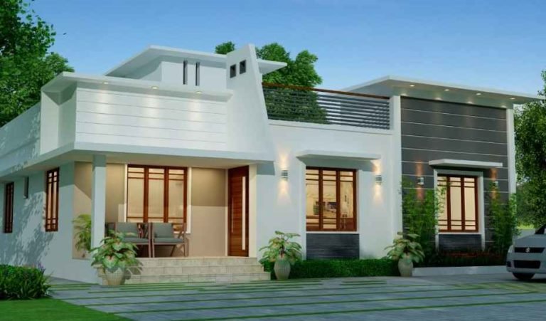 1555 Sq Ft 3BHK Contemporary Style Single Floor House and Free Plan