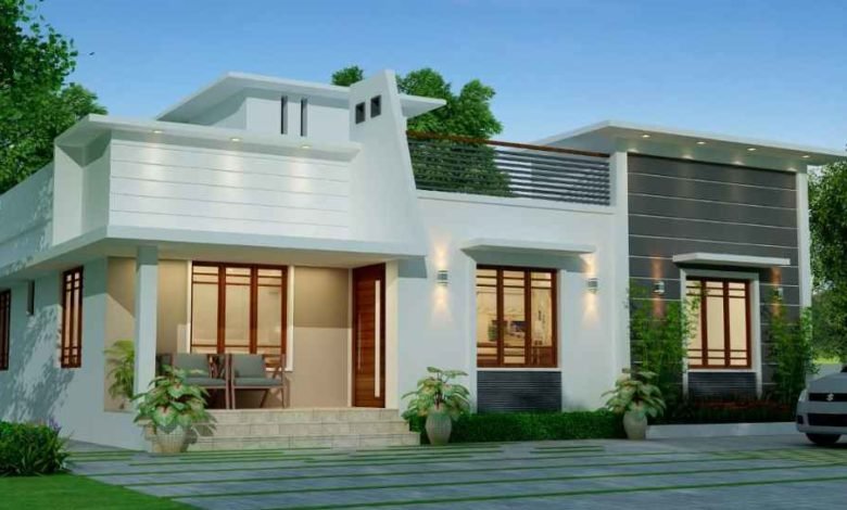 1555 Sq Ft 3BHK Contemporary Style Single Floor House and Free Plan