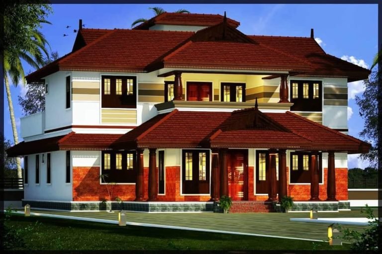 2156 Sq Ft 4BHK Traditional Style Two-Storey House and Free Plan