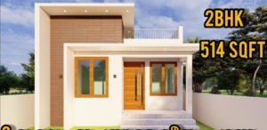 514 Sq Ft 2BHK Modern Single Floor House and Free Plan, 8 Lacks