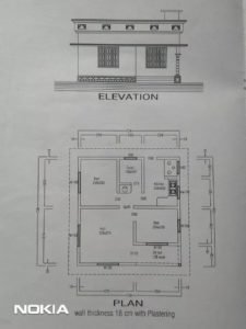 520 Sq Ft 2BHK Modern Style Single Floor House and Free Plan