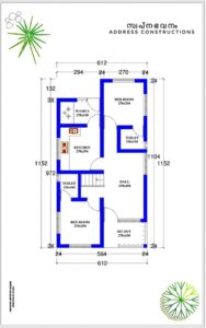 850 Sq Ft 2BHK Modern Single-Storey House and Free Plan