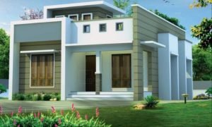 950 Sq Ft 2BHK Contemporary Style Single-Storey House and Free Plan