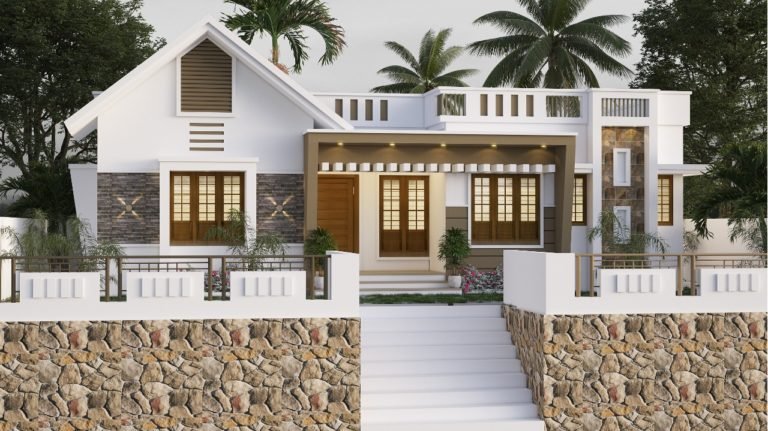 1112 Sq Ft 3BHK Modern Single Floor House and Free Plan
