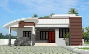 1000 Sq Ft 3BHK Contemporary Style Single Floor House and Free Plan