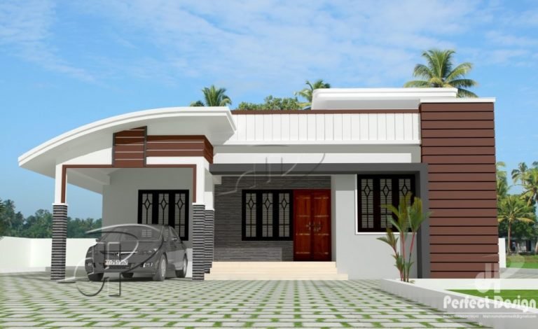 1000 Sq Ft 3BHK Contemporary Style Single Floor House and Free Plan