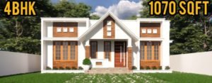 1070 Sq Ft 4BHK Modern Single Floor House and Free Plan, 15 Lacks