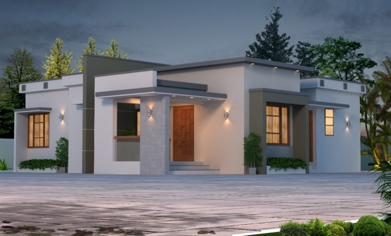 1145 Sq Ft 3BHK Contemporary Style Home and Free Plan, 14 Lacks