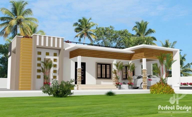 1237 Sq Ft 3BHK Contemporary Style Single-Storey House and Free Plan
