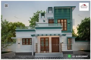 1260 Sq Ft 3BHK Modern Two-Storey Home and Free Plan