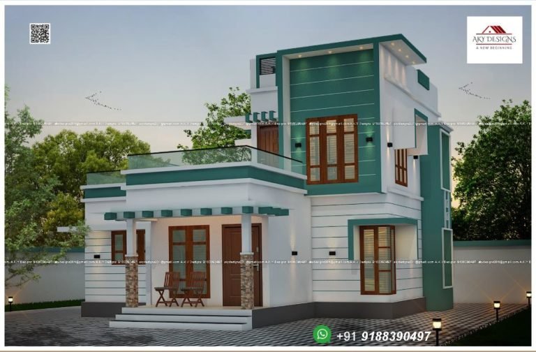 1260 Sq Ft 3BHK Modern Two-Storey Home and Free Plan